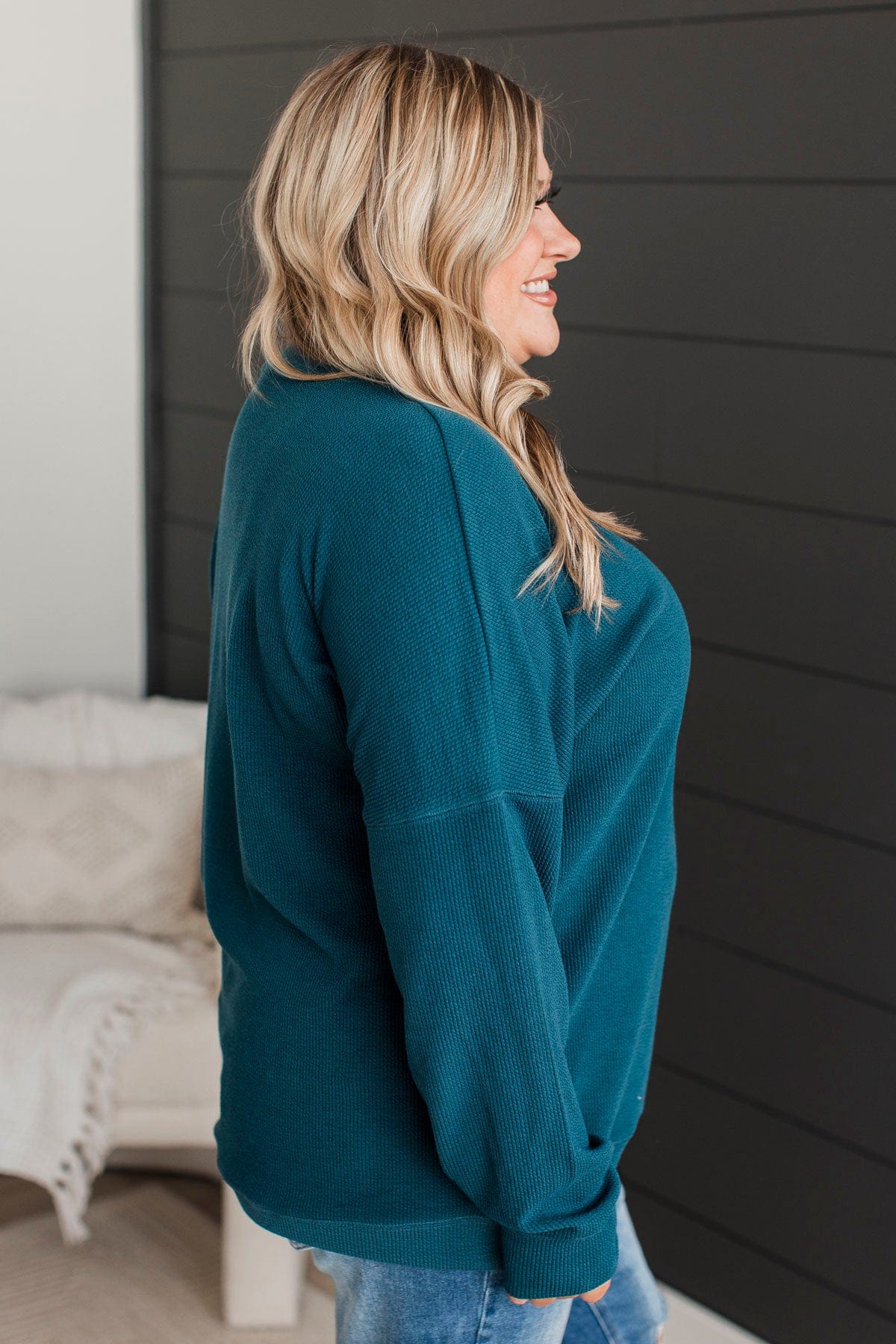 Rule The Room Pullover Top- Teal