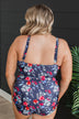 Beach Party One-Piece Swimsuit- Navy Floral