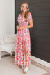 Make It A Moment Floral Maxi Dress- Pink & Coral