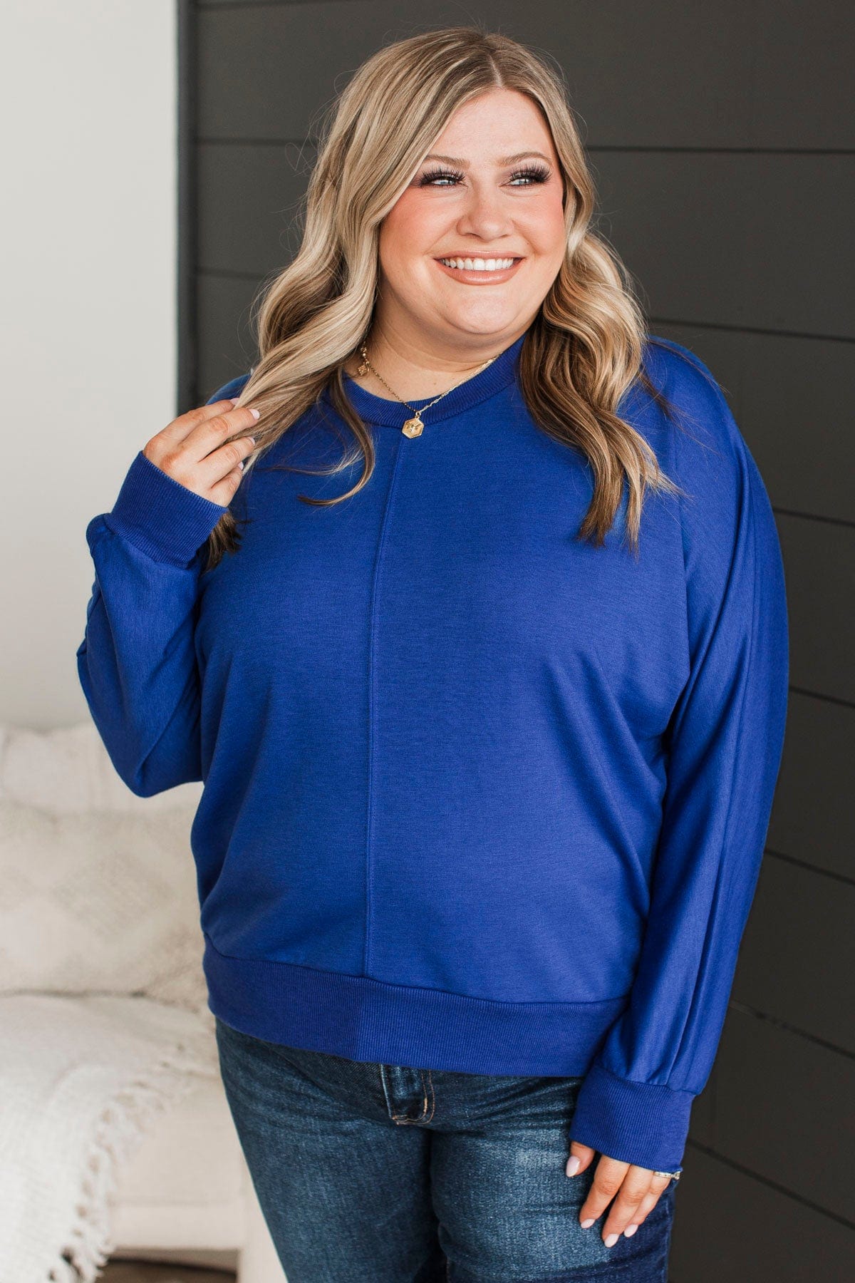 Everyday Occasion Dolman Top- Royal Blue
