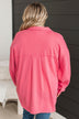 See The City Button Up Shirt Jacket- Pink