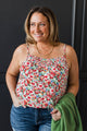 Love Abundantly Floral Tank Top- Ivory, Red, & Pink