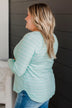Days Like These Striped Knit Sweater- Mint Blue & Ivory