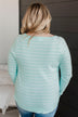 Days Like These Striped Knit Sweater- Mint Blue & Ivory
