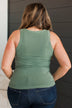 Immensely Loved Ribbed Tank Top- Sage