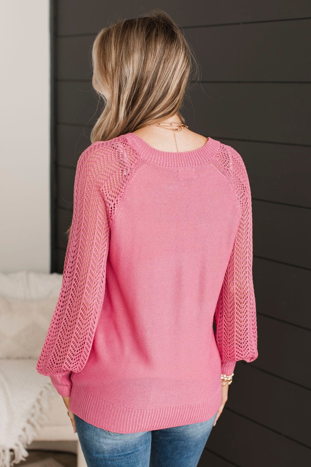 My Heart Is Yours Knit Sweater- Pink
