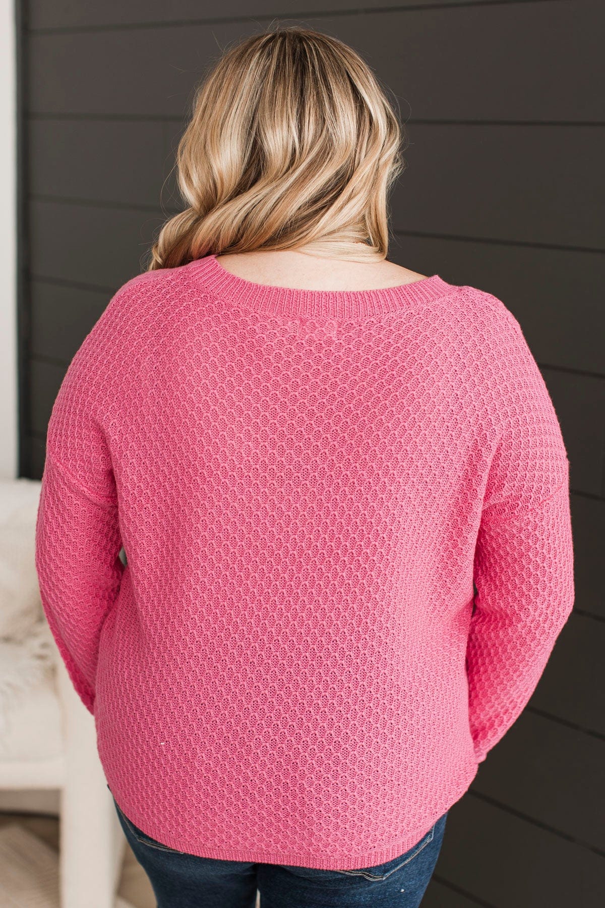 Keep It Colorful Knit Sweater- Pink