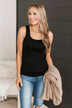 Behold My Love Ruched Tank Top- Black