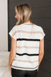As Always Striped Knit Top- Ivory & Taupe