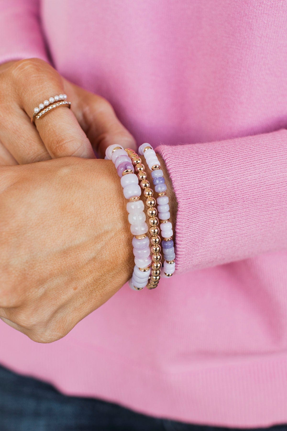 Guaranteed To Charm Bracelet Set Lavender The Pulse Boutique