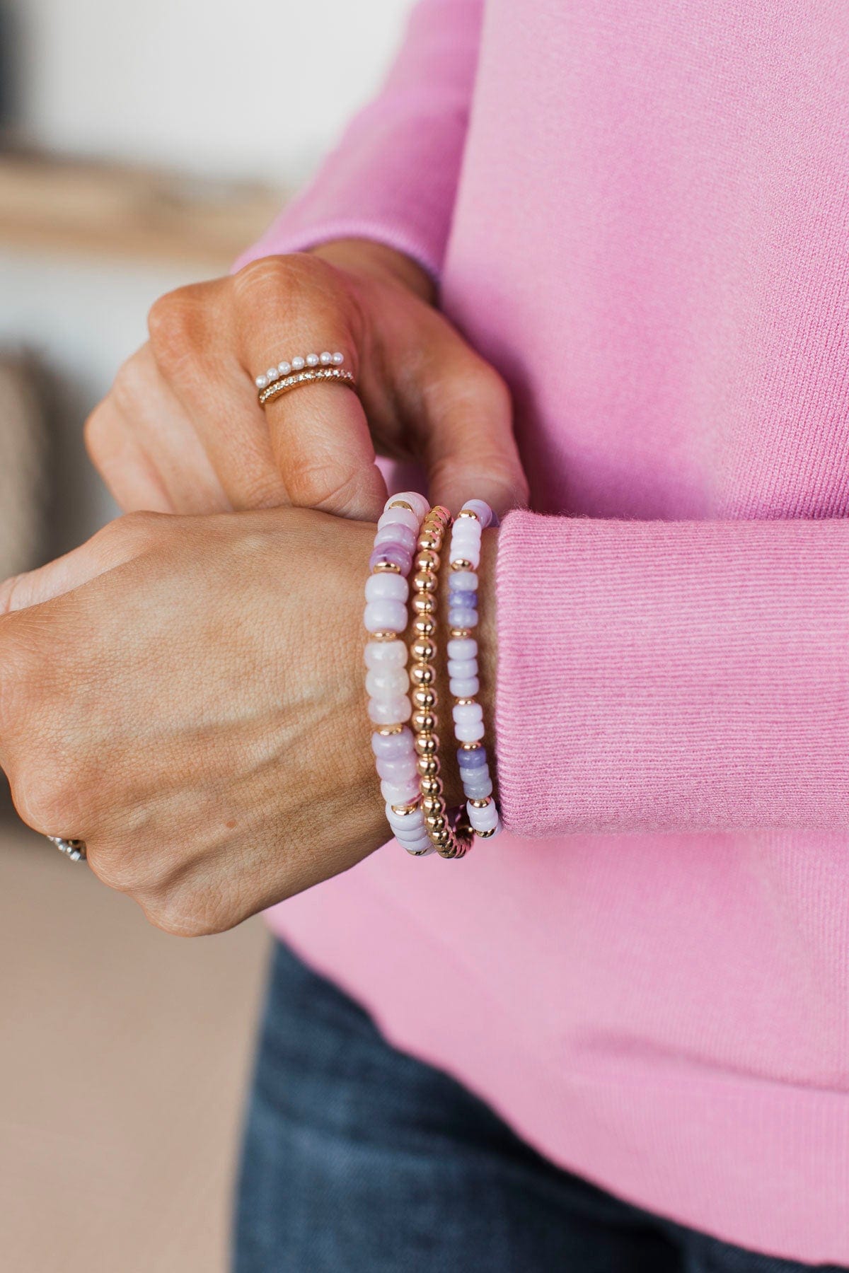 Guaranteed To Charm Bracelet Set Lavender The Pulse Boutique
