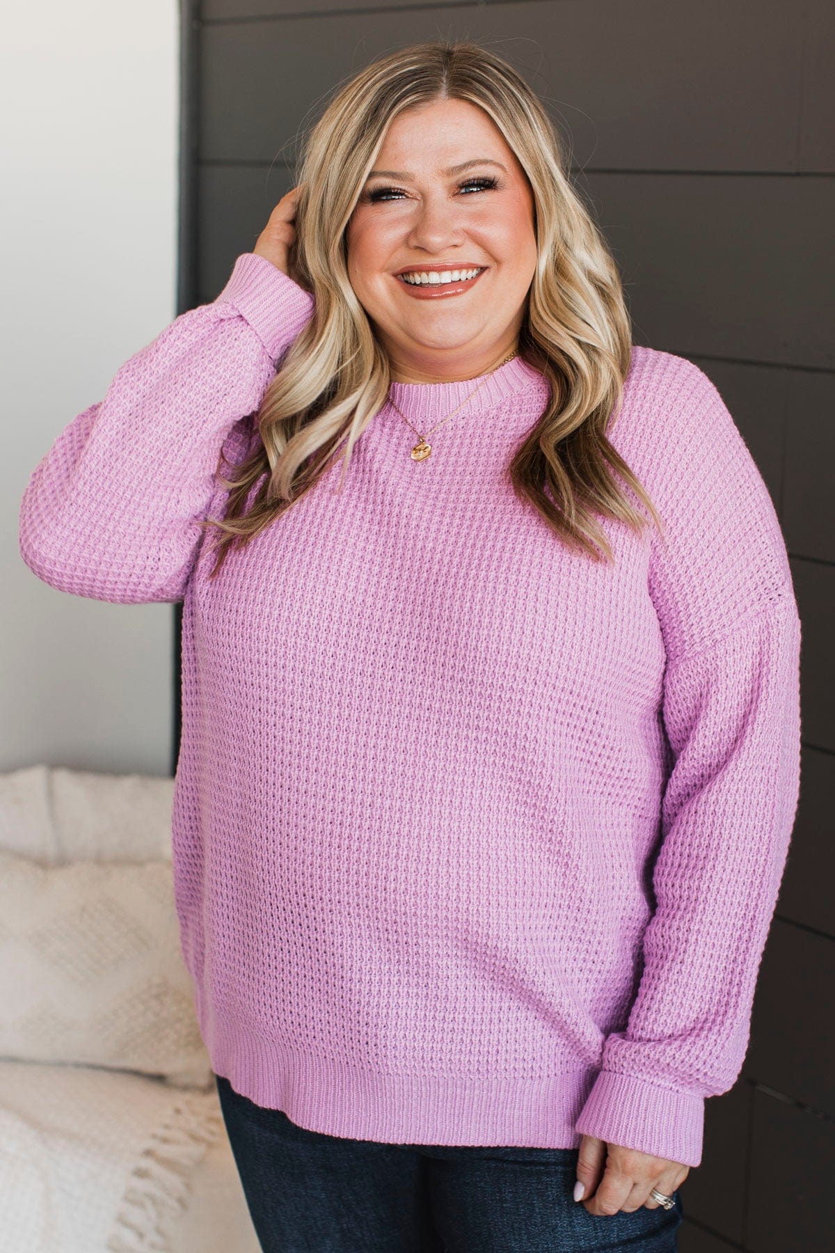 Captivating In Color Knit Sweater- Orchid