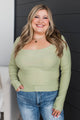 Exquisite As Always Long Sleeve Knit Top- Tea Green