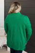 Time To Be Alive Drape Cardigan- Green
