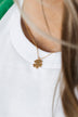 Dainty Clover Pendant Necklace- Gold