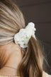 Always Eye-Catching Floral Scrunchie- Ivory
