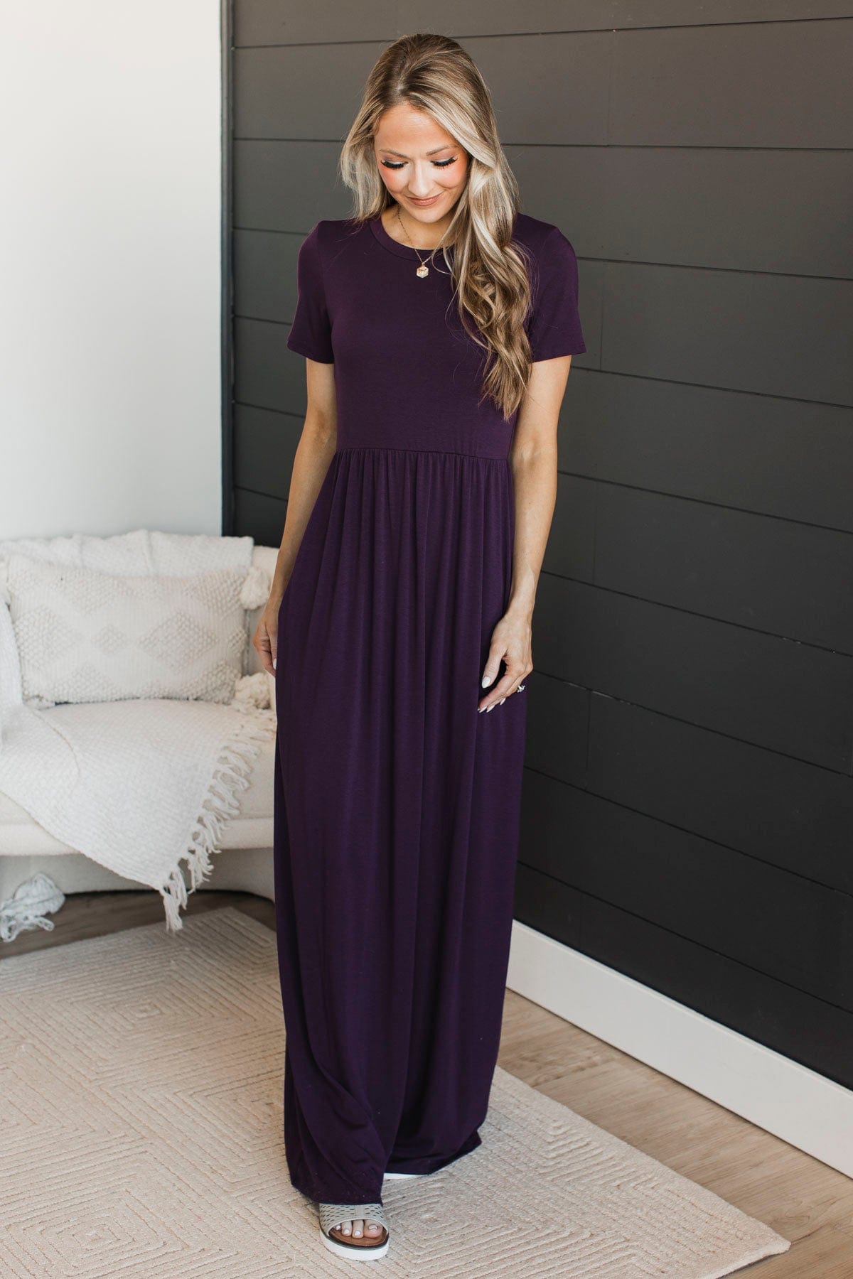 Looking Stunning Maxi Dress- Plum Looking Stunning Maxi Dress- Plum