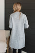 Chill With Me Knit Trench Coat- Heather Grey