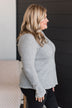 Little Moments Ribbed Knit Top- Heather Grey