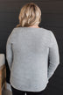 Little Moments Ribbed Knit Top- Heather Grey
