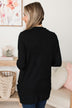 Light Weight Open Front Cardigan- Black