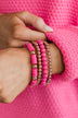 All-Around Radiant Bracelet Set- Fuchsia