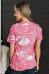 The Pulse Boutique Bleached Graphic Tee- Pink