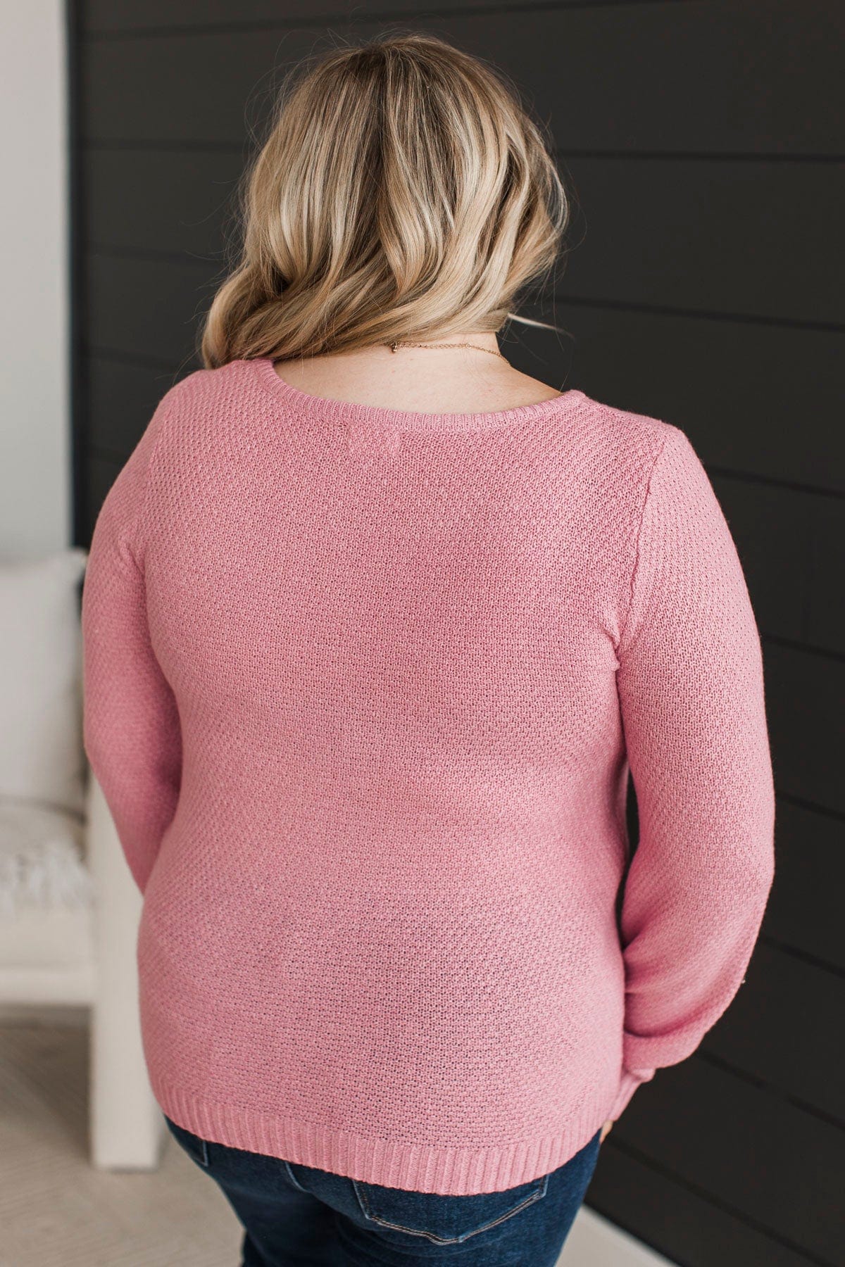 Start Fresh Knit Sweater- Pink