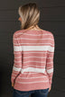 Roll With It Striped Sweater- Rose Pink