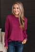 Captivating In Color Knit Sweater- Berry