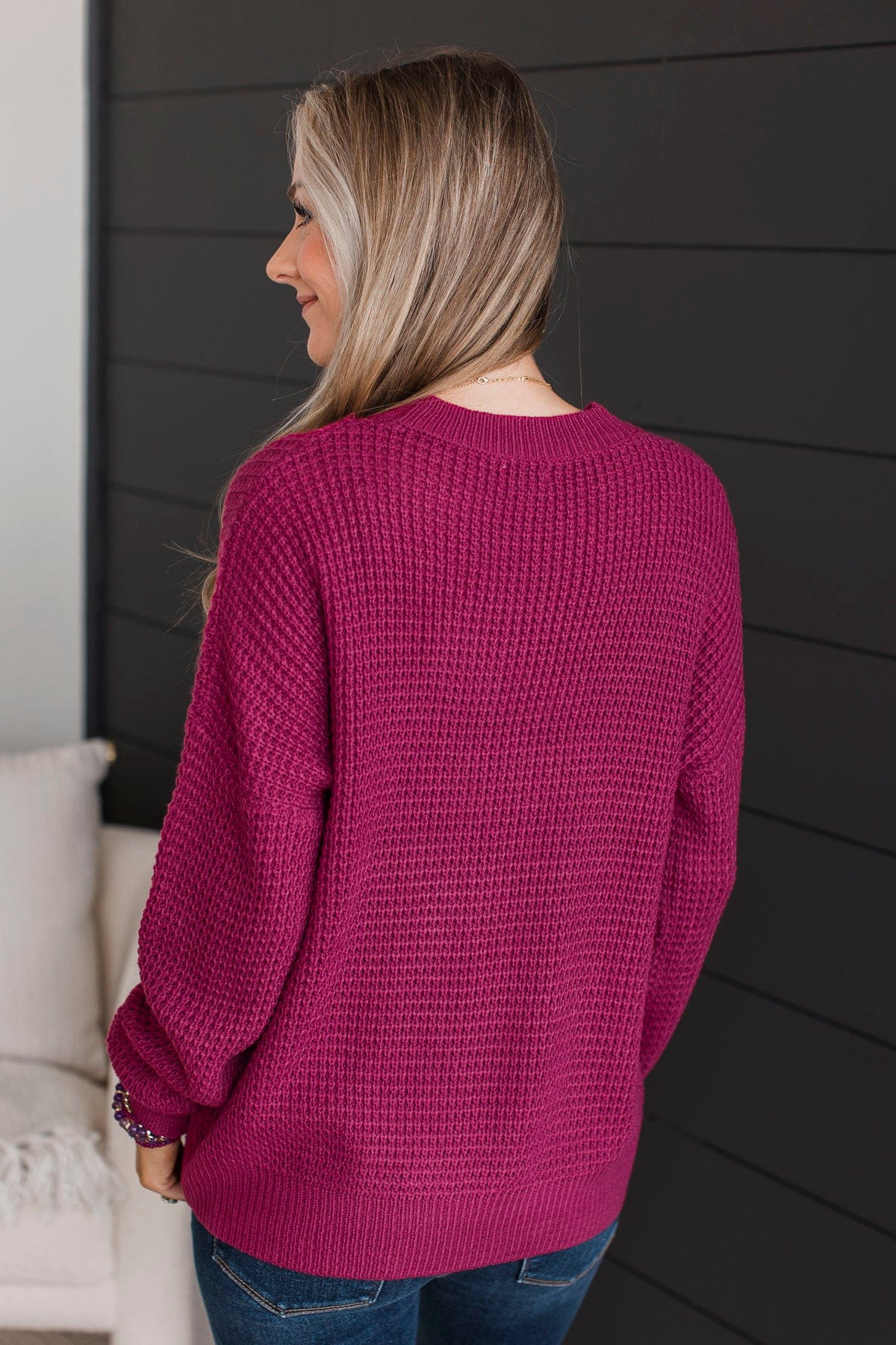 Berry Rumble Sweater Captivating In Color Knit Sweater- Berry – The Pulse Boutique