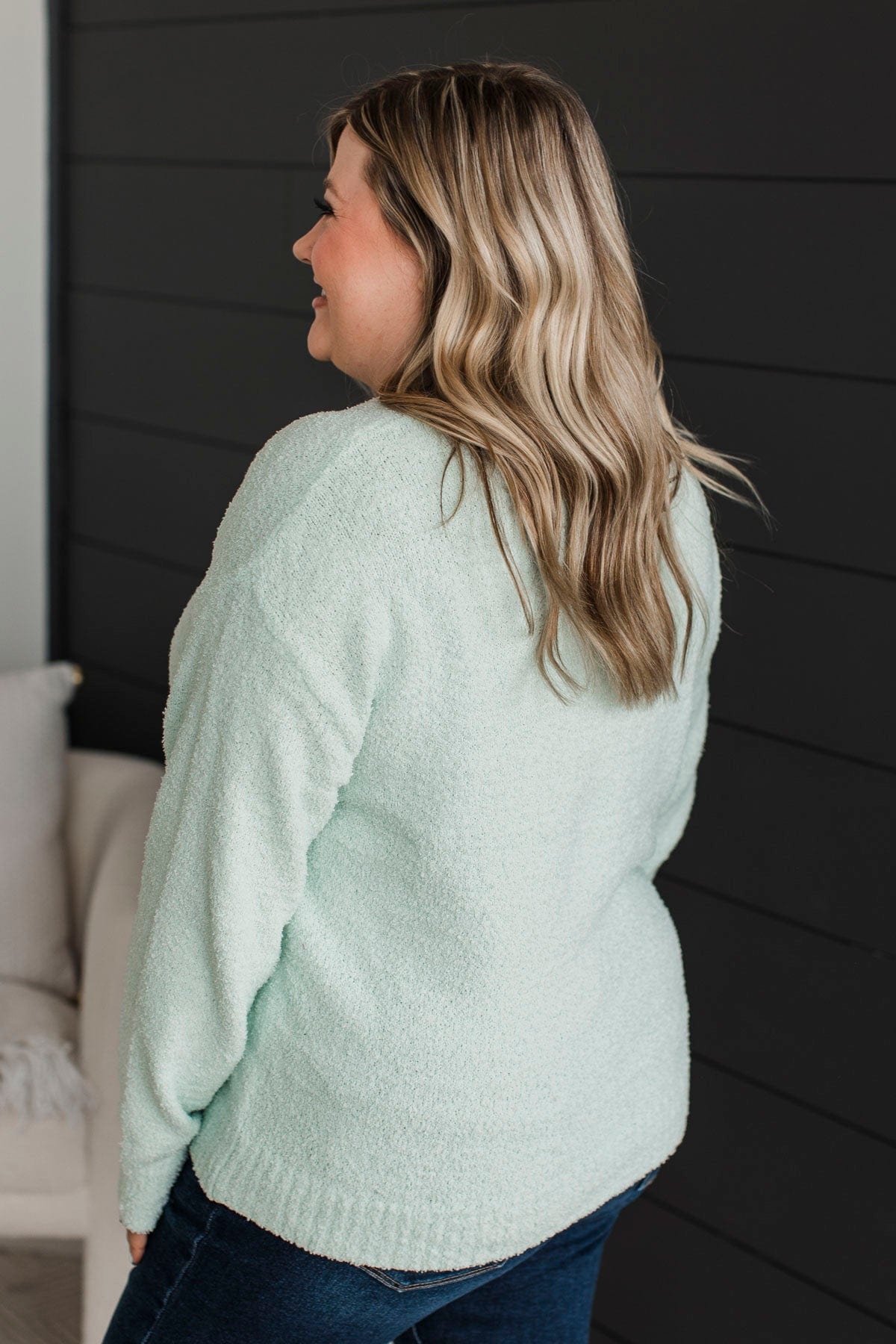 First To Know V-Neck Sweater- Mint