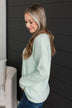 First To Know V-Neck Sweater- Mint