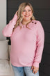 Reasons To Smile Knit Sweater- Light Pink