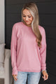 Brighten My Day Striped Pullover Top- Pink