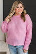 Savor The Moment Knit Sweater- Pink