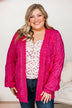 Make Your Own Path Knit Cardigan- Bright Pink