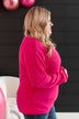 Express It All Knit Pullover Top- Hot Pink
