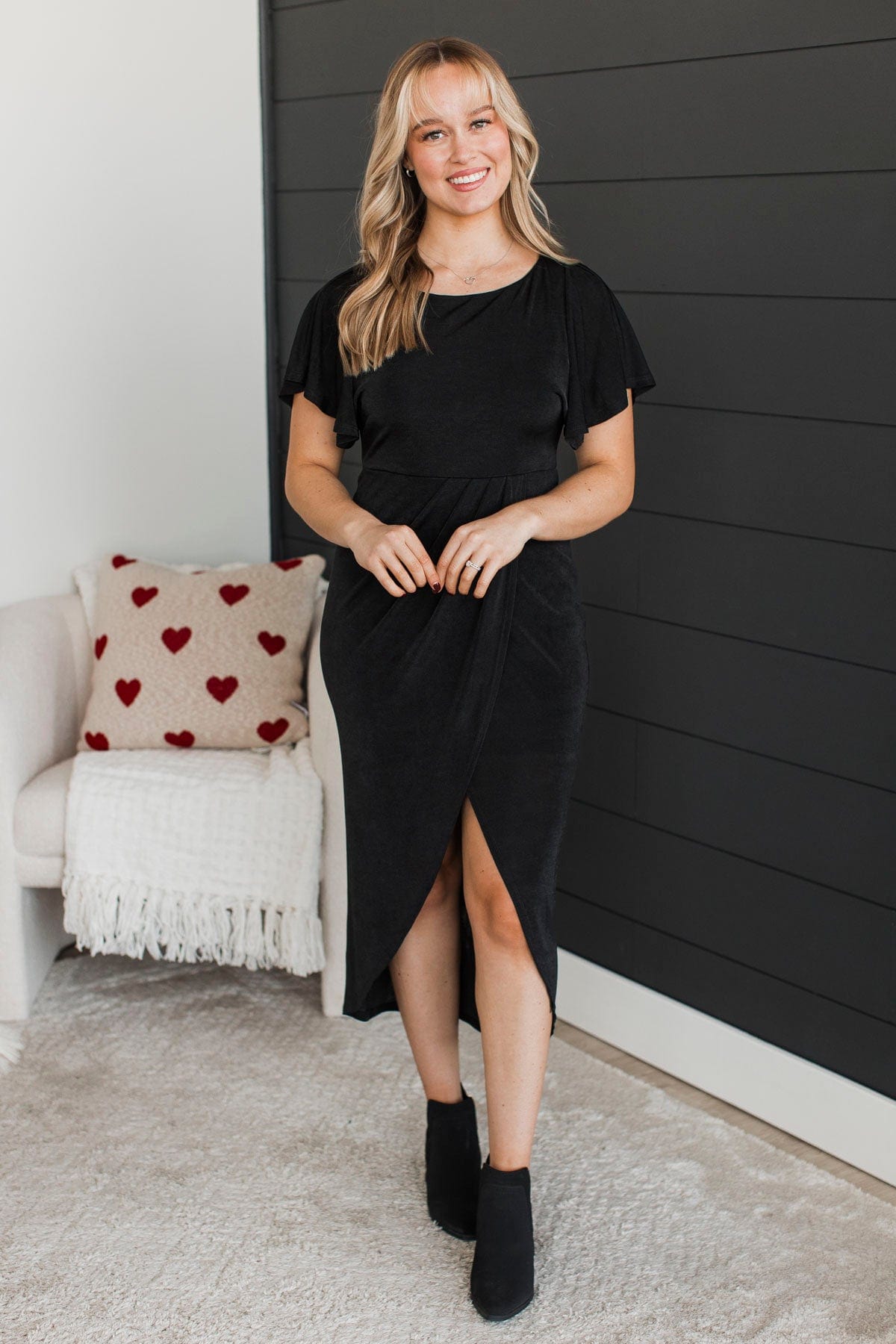 Through The Night Wrap Midi Dress- Black, S | Dresses | Gilli Through The Night Wrap Midi Dress- Black, S | Dresses | Gilli