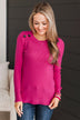 Reasons To Smile Knit Sweater- Hot Pink
