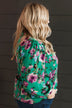 In Your Graces Floral Blouse- Kelly Green