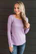 Dreams Of Forever Ribbed Top- Lavender