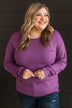 Infatuated With You Knit Sweater- Dark Orchid
