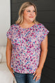 Feels Like A Fairytale Floral Top- Purple