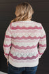 Sweet Muse Knit Sweater- Ivory & Pink