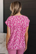Seen It Before Floral Blouse- Ivory & Magenta