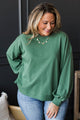 Showing You Love Pullover Top- Light Jade