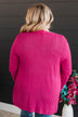 Found Myself Open Front Knit Cardigan- Hot Pink