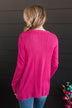 Found Myself Open Front Knit Cardigan- Hot Pink