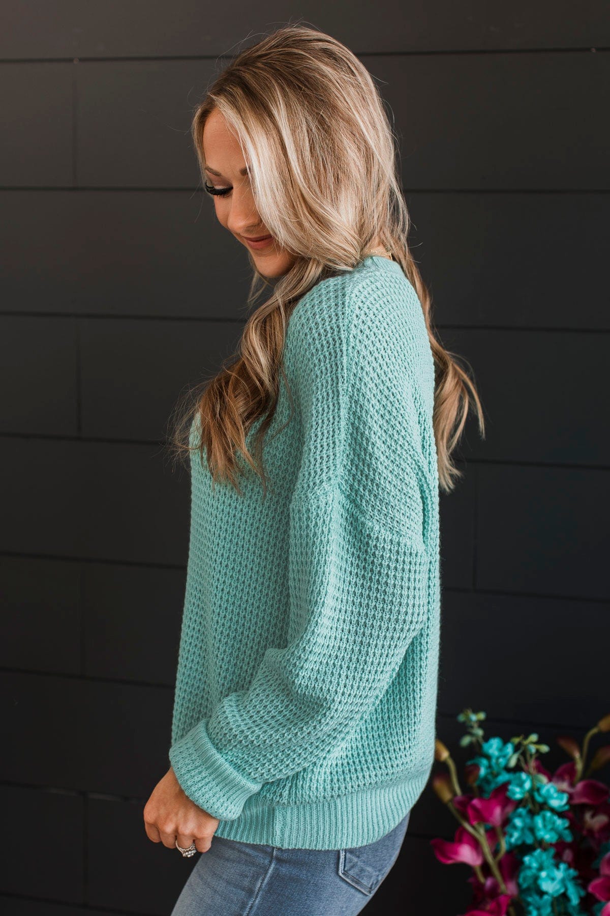 Captivating In Color Knit Sweater- Mint